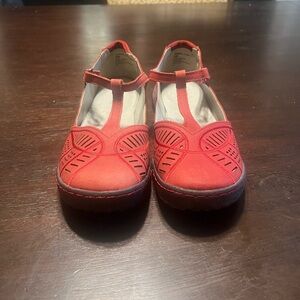 Jambu Women's Red T-Strap Flats